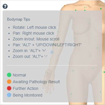 1. Body Map Color Coding