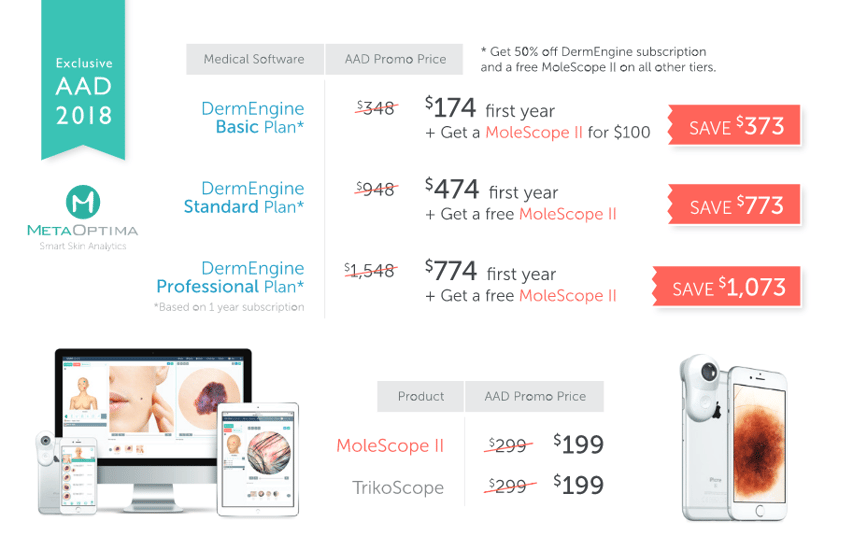 AAD 2018 DermEngine MoleScope Discount