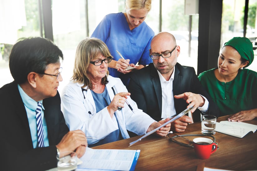 Doctors discussing medical plan