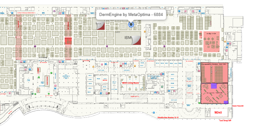 HIMSS 2019 Map DermEngine By MetaOptima